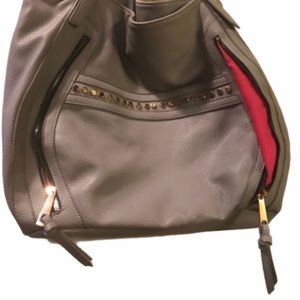 Kiss me couture gray handbag